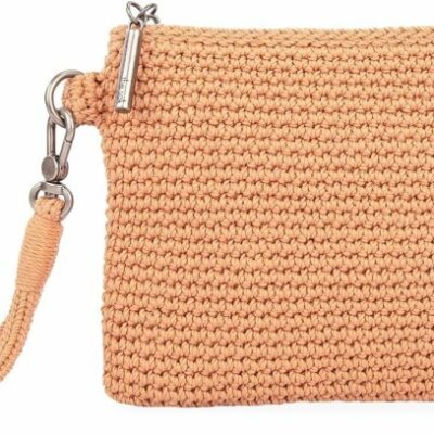 Hot The Sak The Sak Vita Small Crochet Wristlet Purse – Hand Crochet Women’S Clutch For Everyday & Travel – Mini Handbag With Card Slots, Zipper Closure & Pockets – Nectar