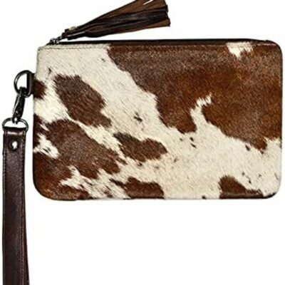 Best 17th Street Trendz Real Cowhide Natural Brown & White Wristlet Women Clutch – Brown White Cow Hide Cow Skin Leather Hair On Wristlet Purse